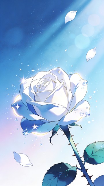 Free Ethereal White Rose Image - Anime, Manga, Rose | Download at StockCake