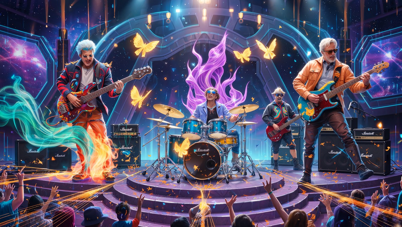 Free Cosmic Rock Performance Photo - Surreal, Concert, Musicians ...