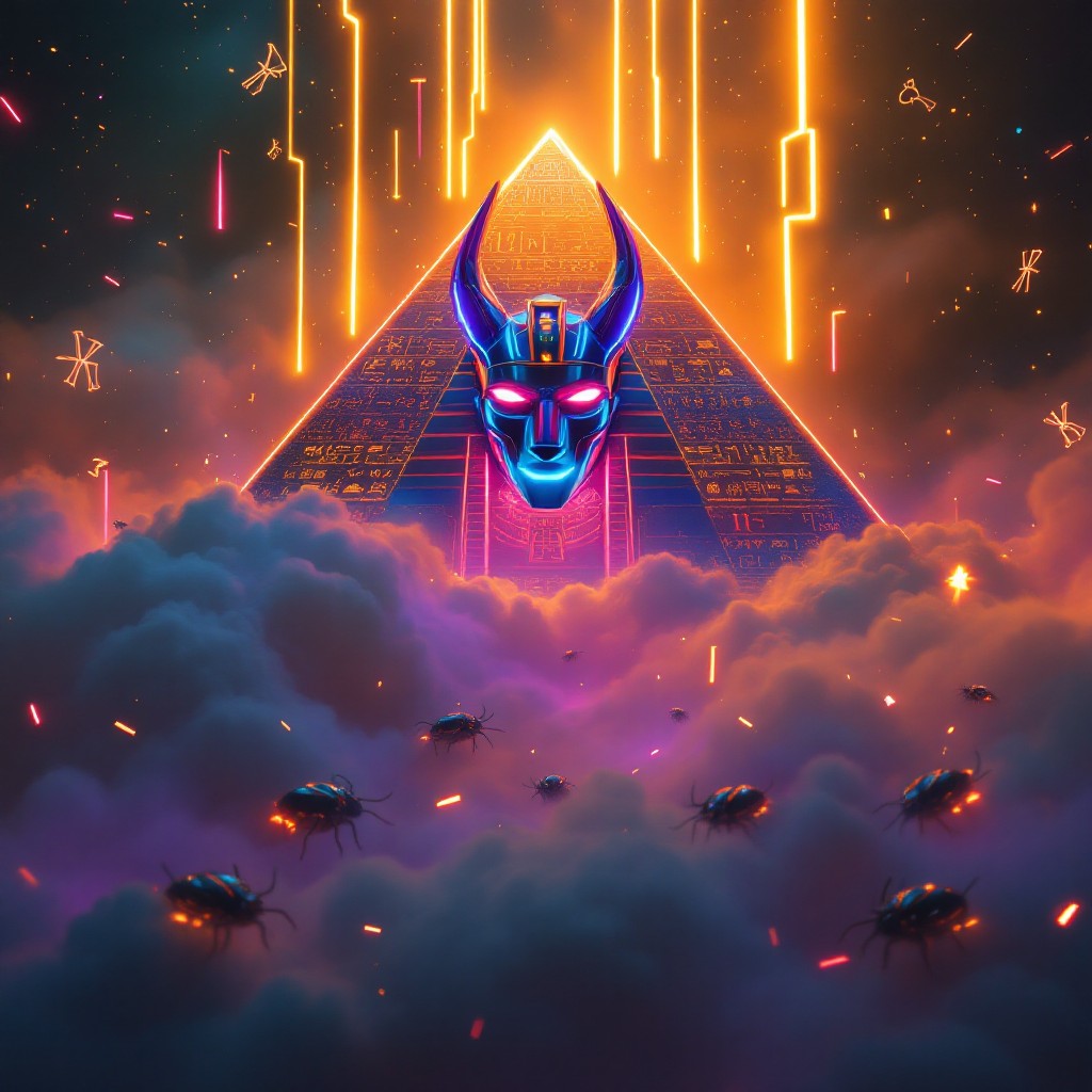 Free Digital Anubis Rising Image - Cyberpunk, Egypt, Anubis | Download ...