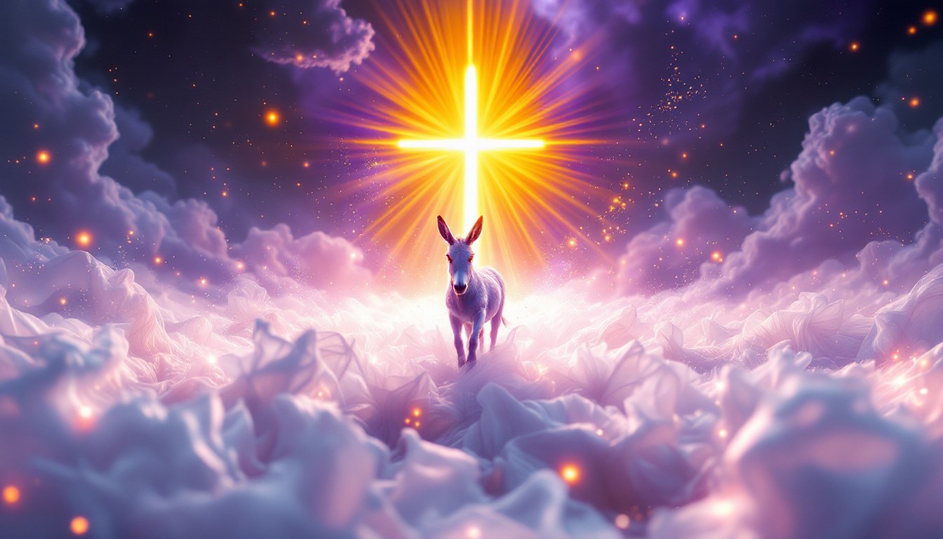 Free Divine Donkey Ascends Photo - Donkey, Cross, Divine | Download at ...