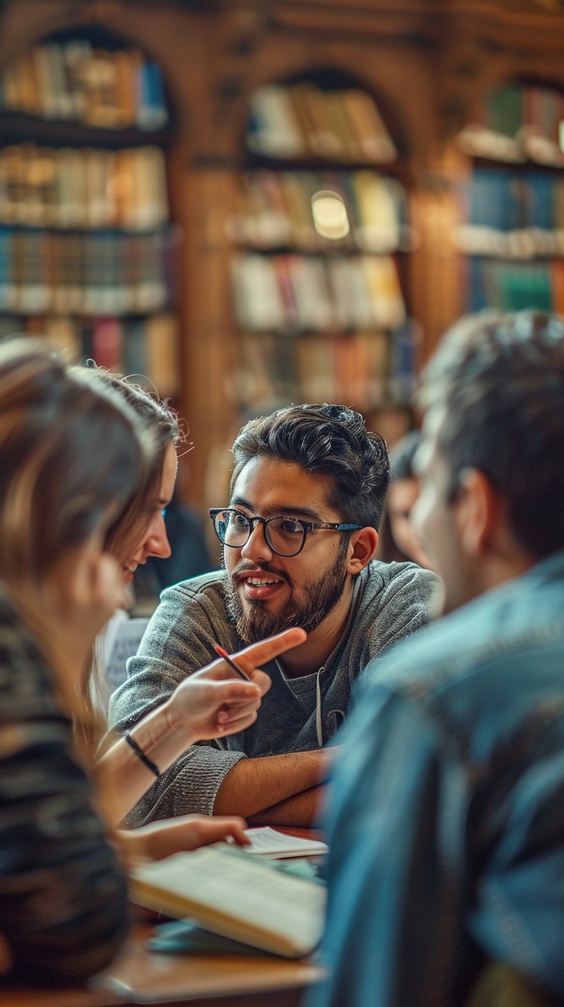 Free Engaging Group Discussion Image - Discussion, Friends, Library ...