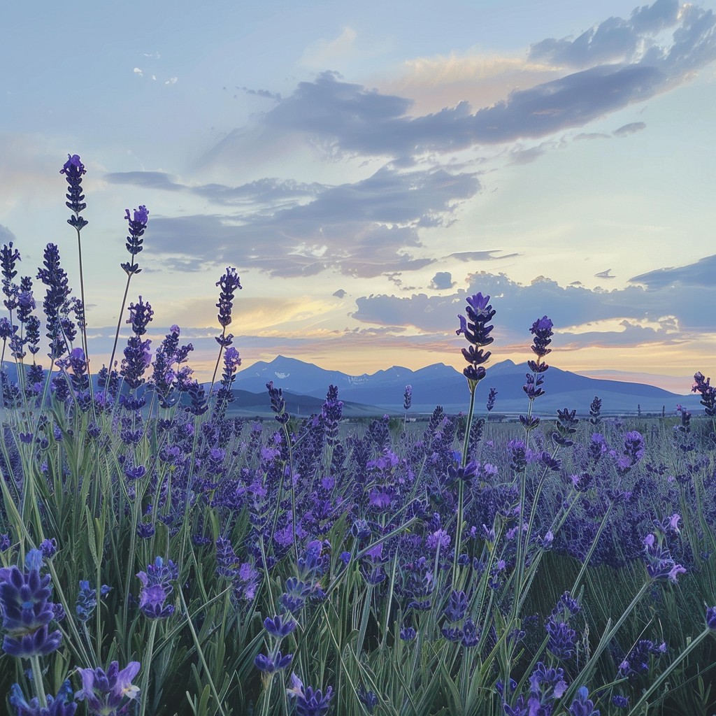 Free Lavender Sunset View Image - Lavender, Sunset, Field | Download at ...