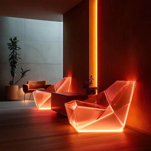 Free Illuminated geometric chairs Image - Interior, Modern, Furniture ...