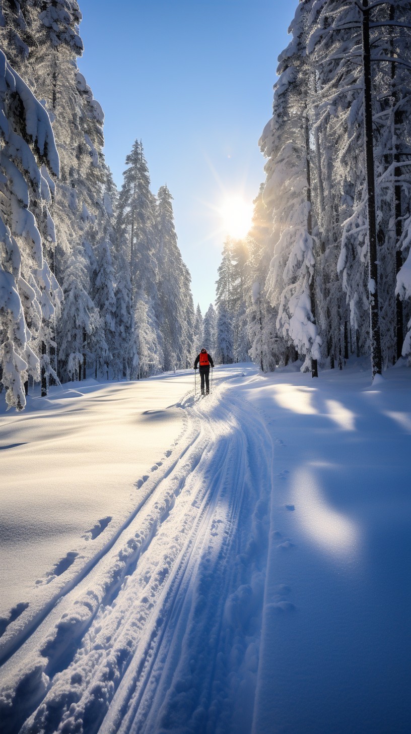 Free Winter Trail Hike Image - Winter, Snow, Forest | Download at StockCake