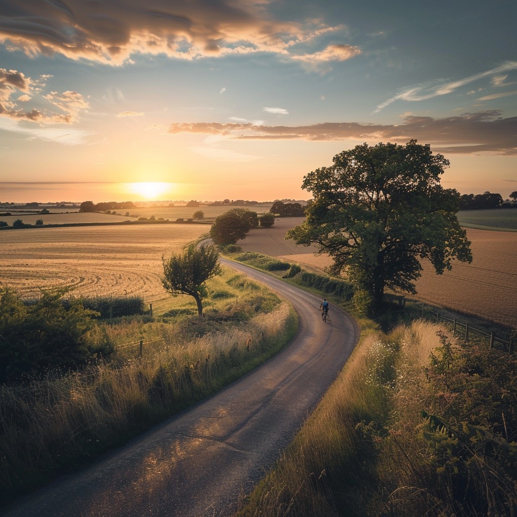 Free Rural Sunset Drive Image - Sunset, Countryside, Road | Download at ...