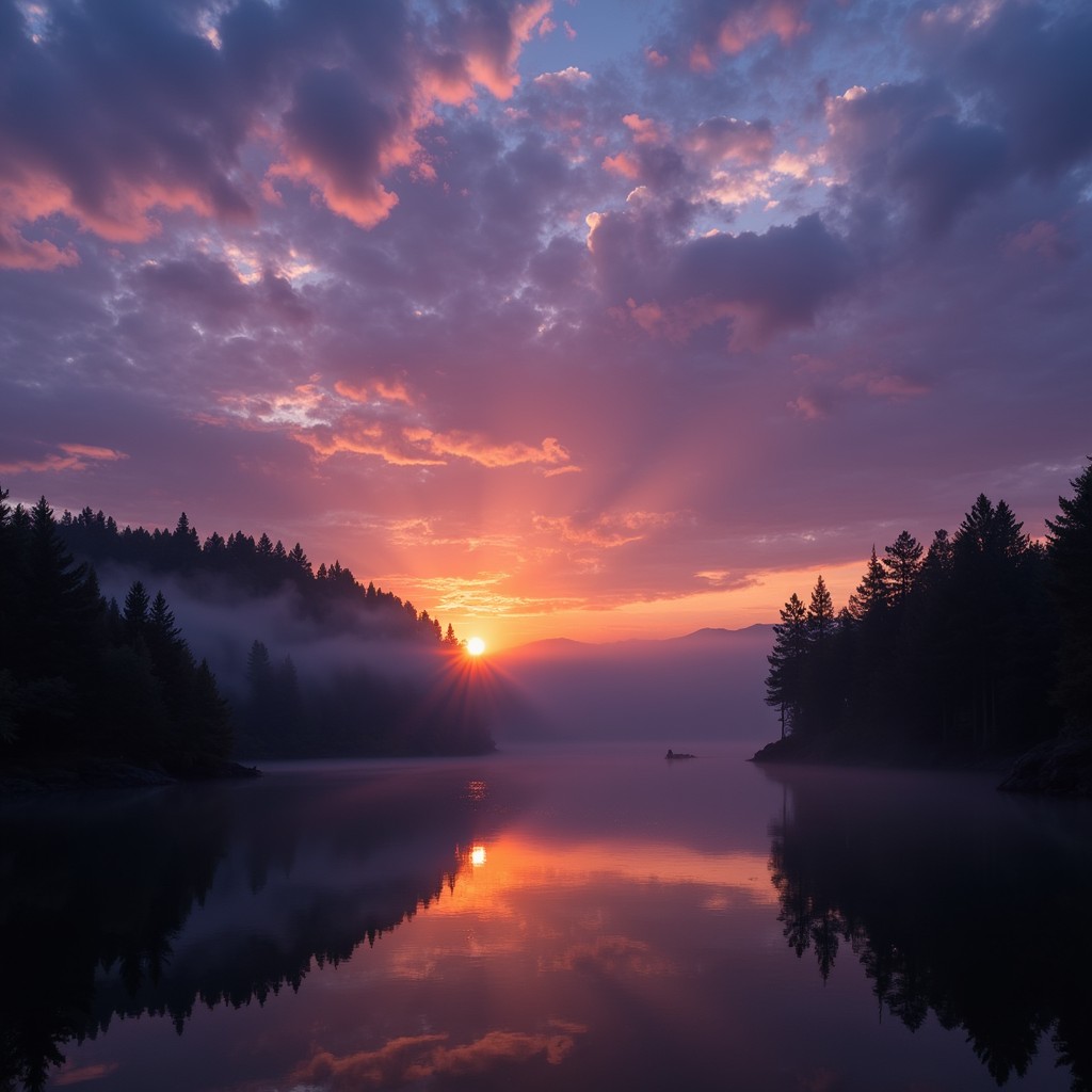 Free Misty Lake Sunrise Image - Sunrise, Lake, Reflection | Download at ...