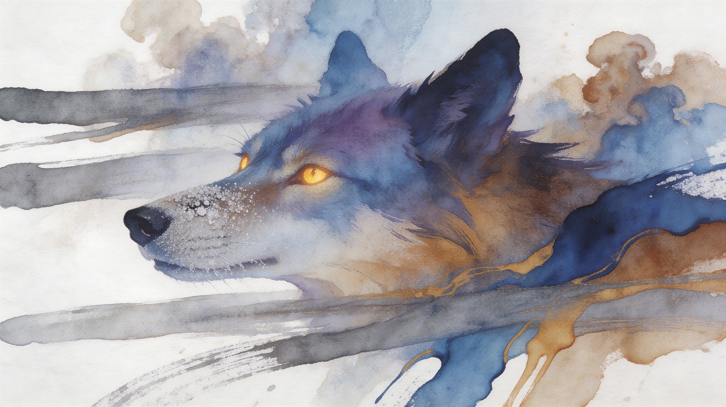 Free Mystical Blue Wolf Image - Wolf, Watercolor, Abstract | Download ...