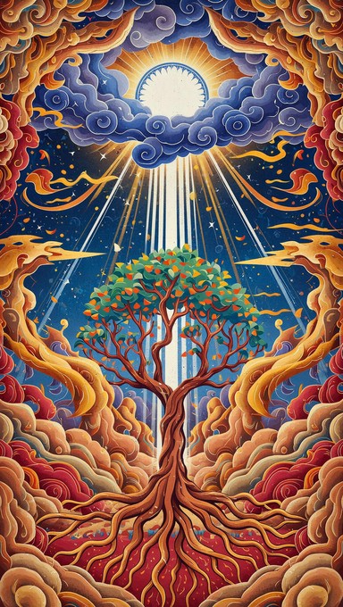 Free Sacred Life Tree Photo - Cosmic, Tree, Divine | Download at StockCake