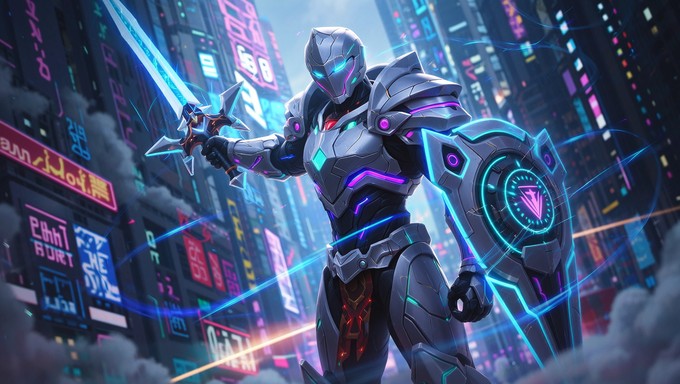 Free Neon Cyber Rapper Image | Download at StockCake