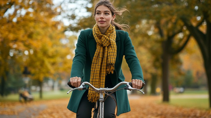 Free Autumn Bicycle Ride Image - Autumn, Bicycle, Woman | Download at ...
