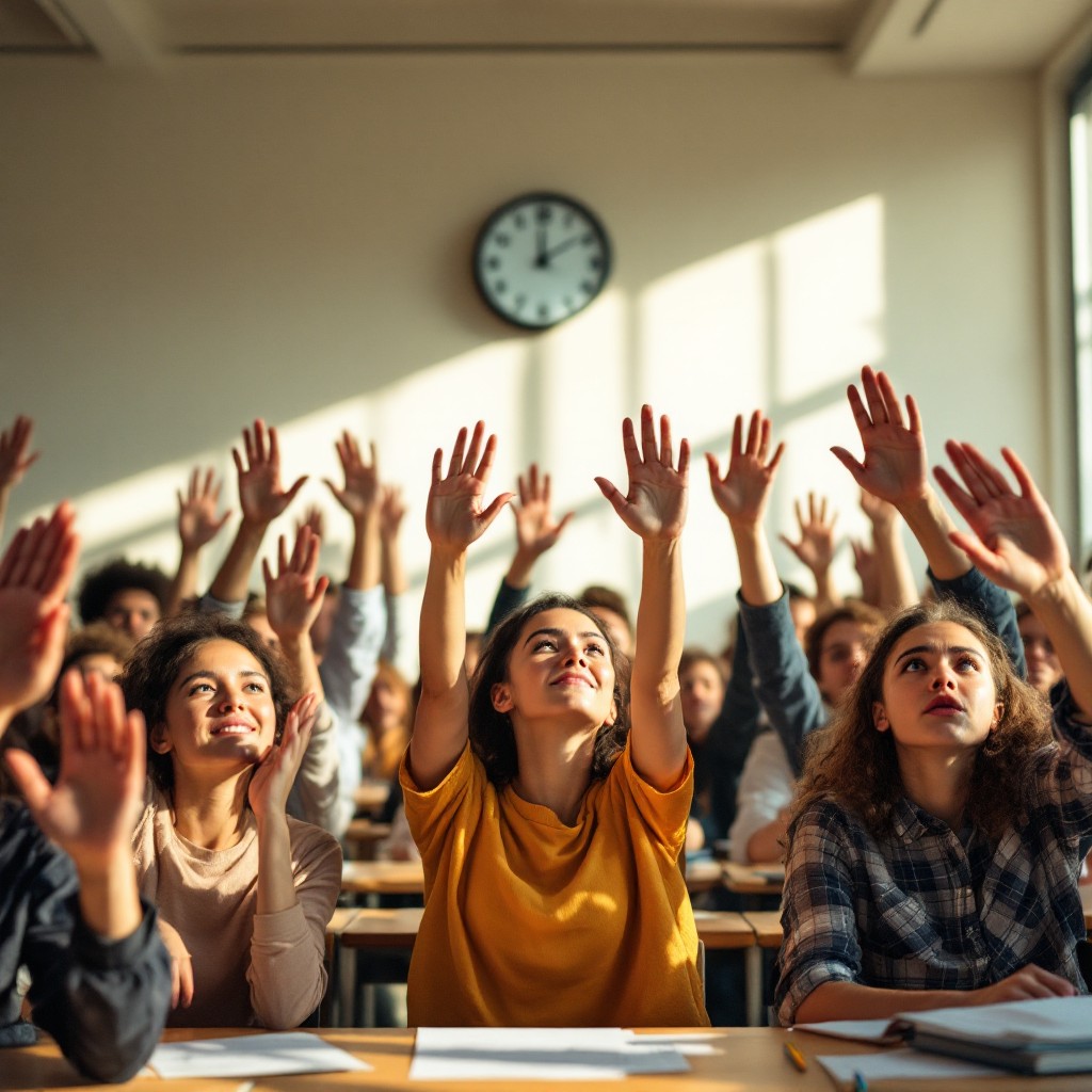 Free Eager Hands Rising Image - Classroom, Education, Learning ...