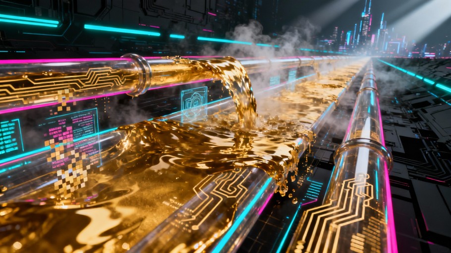 Free Digital Gold Flow Image - Cyberpunk, Gold, Neon | Download at ...