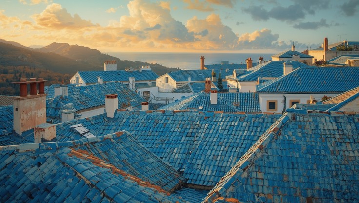 Free Azure Rooftop Panorama Photo - Mediterranean, Rooftops, Azure ...