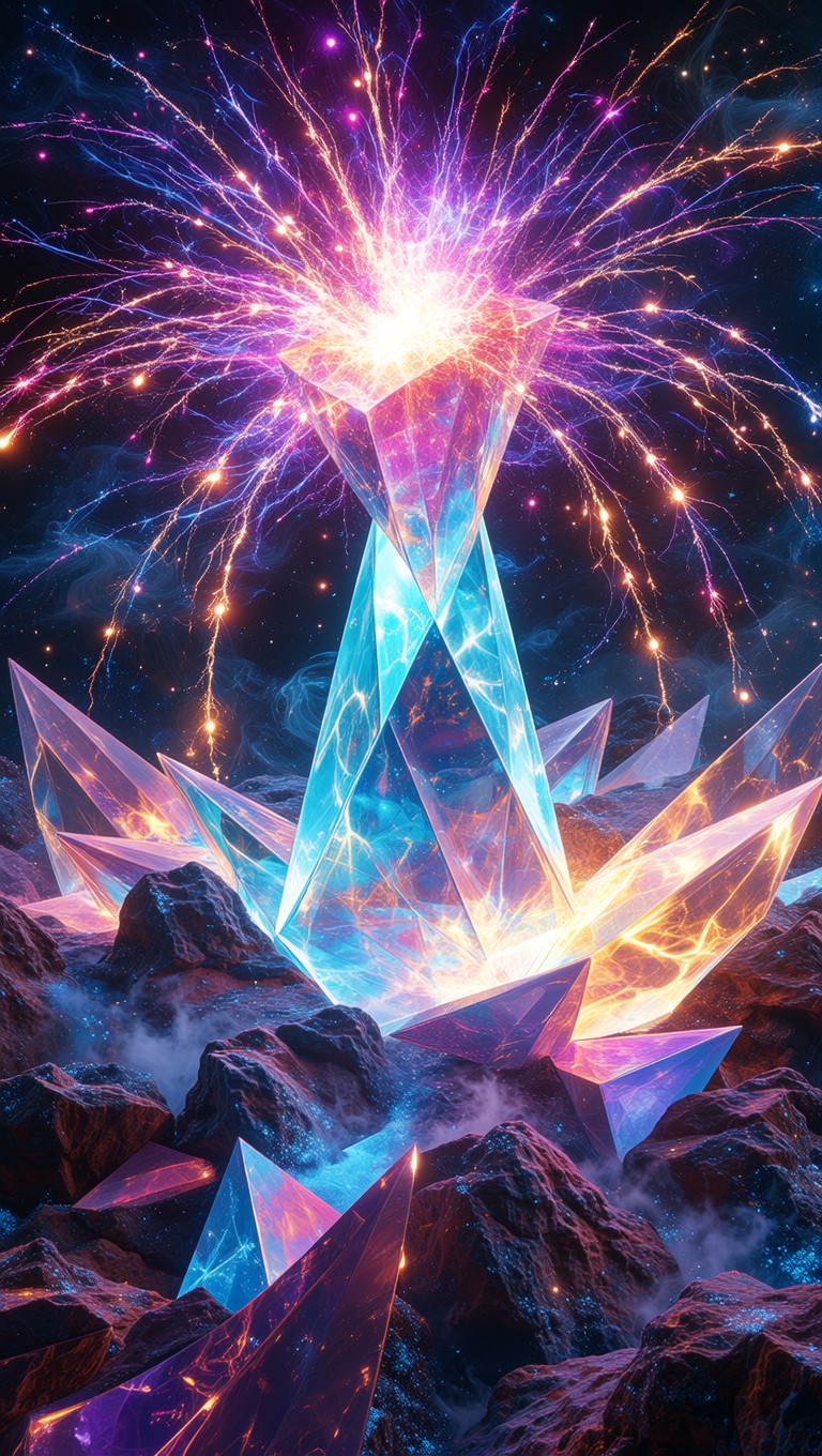 Crystals Exploding Free Cosmic Crystal Explosion Image - Explosion, Crystals, Fantasy ...