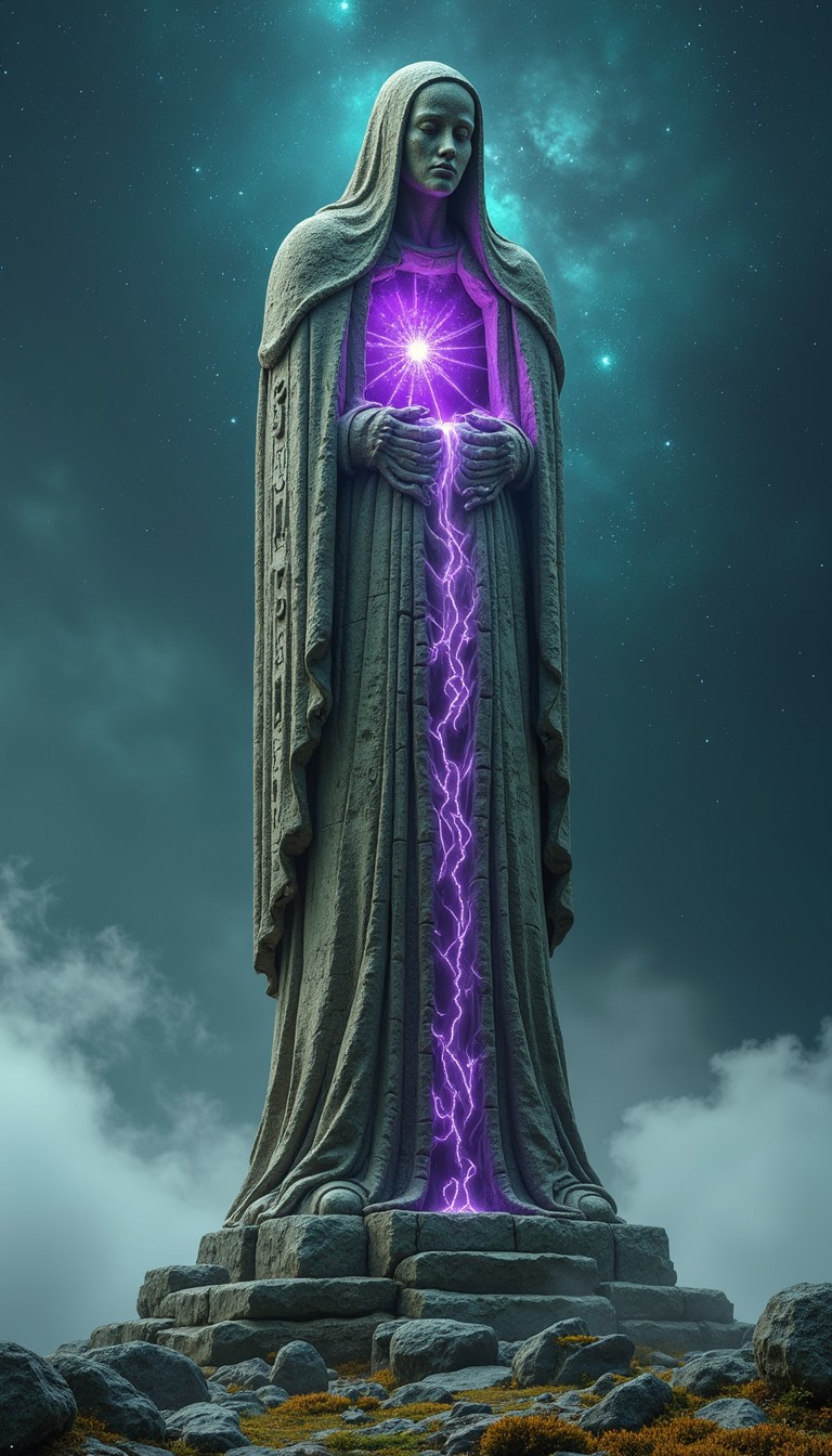 Free Glowing Mystical Statue Image - Statue, Mystical, Purple ...