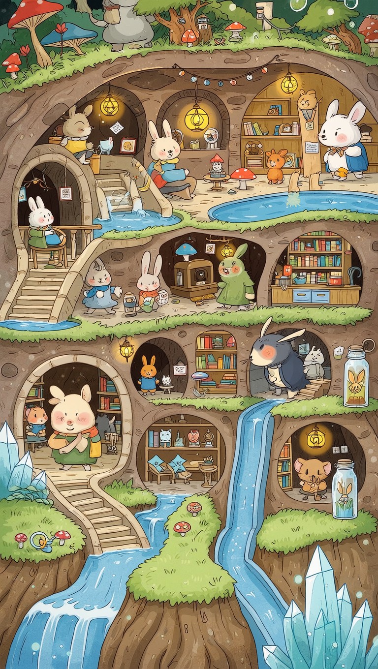 Free Underground Animal Village Image - Underground, Whimsical ...