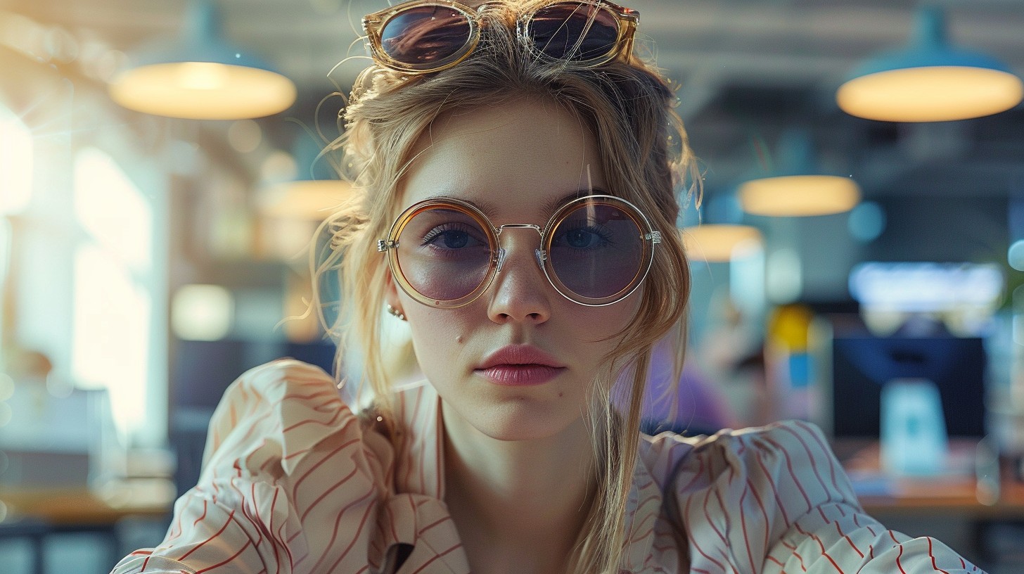 Free Stylish Indoor Portrait Image - Woman, Sunglasses, Portrait ...