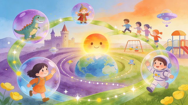 Free Time Travelers Unite Image - Children, Illustration, Cartoon ...