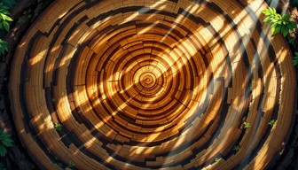 Download Illuminated Tree Rings Image - Tree, Rings, Geometric | StockCake