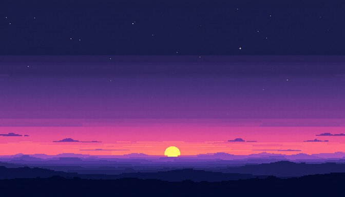 Free Pixel Sunset Serenity Image - Pixel, Sunset, Twilight | Download ...