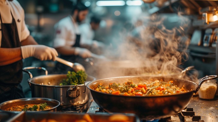 Free Bustling Kitchen Scene Image | Download at StockCake
