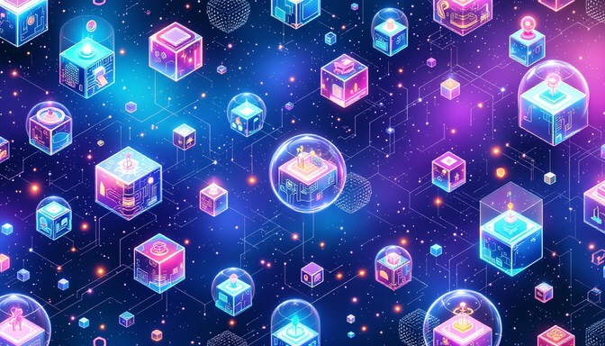 Free Digital Block Universe Image - Blocks, Cubes, Constellation ...