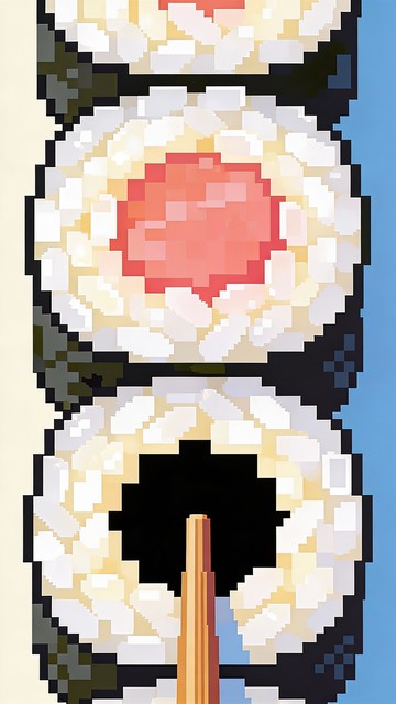 Free Pixel Sushi Art Image - Sushi, Maki, Pixel | Download at StockCake