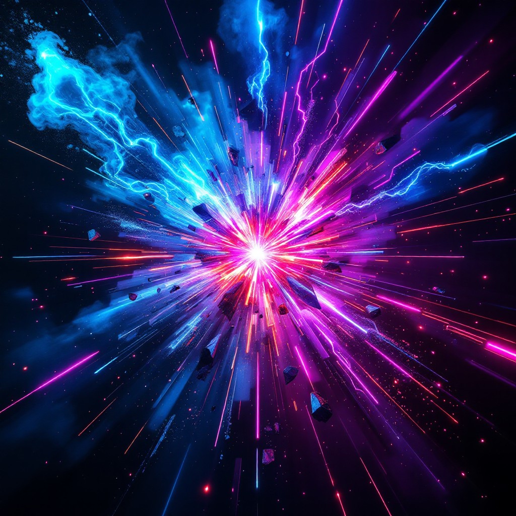 Free Neon Elemental Explosion Image - Cyberpunk, Neon, Explosion ...