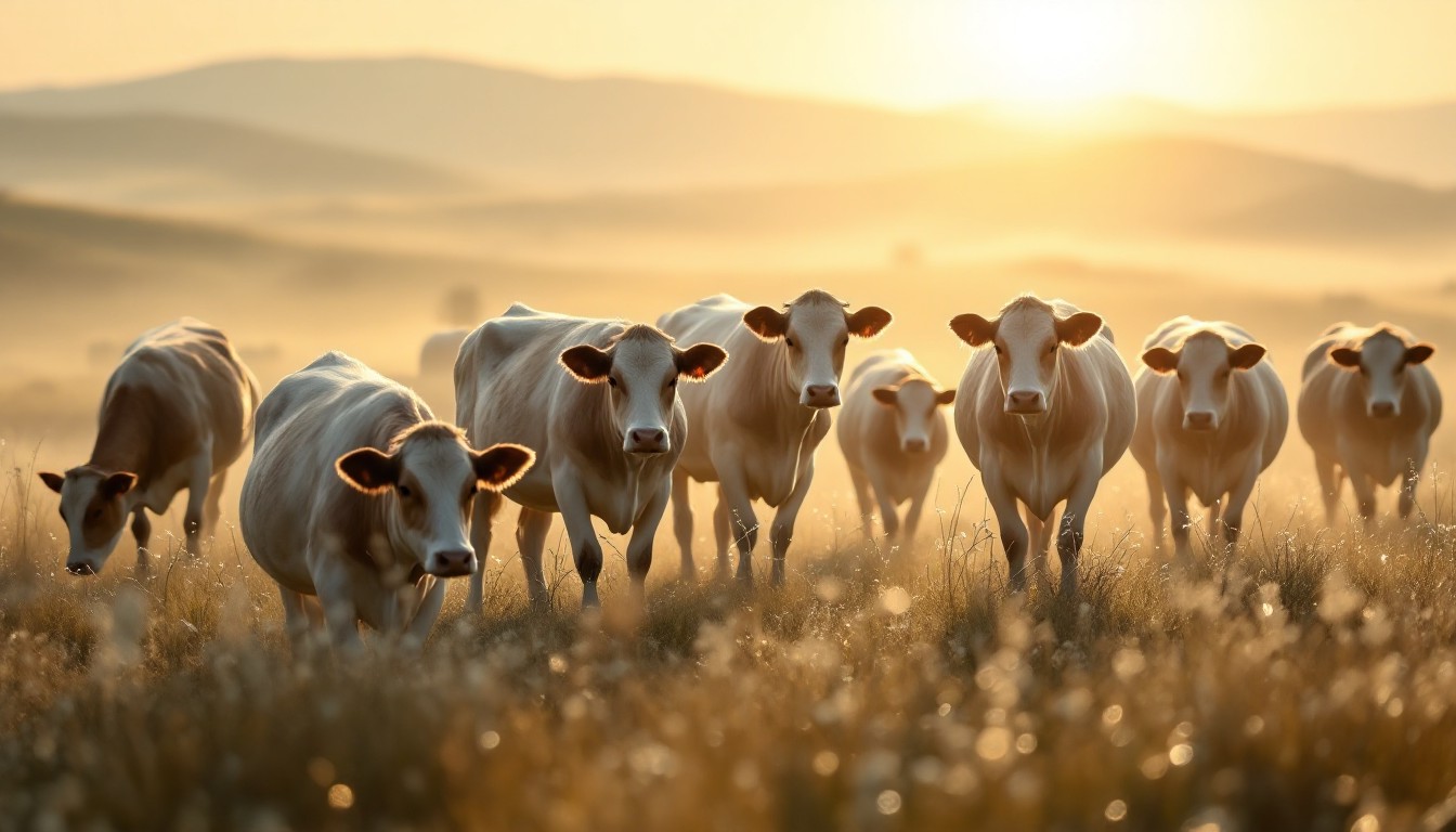 Free Dawn's Cattle Parade Image - Pastoral, Sunrise, Cattle | Download ...