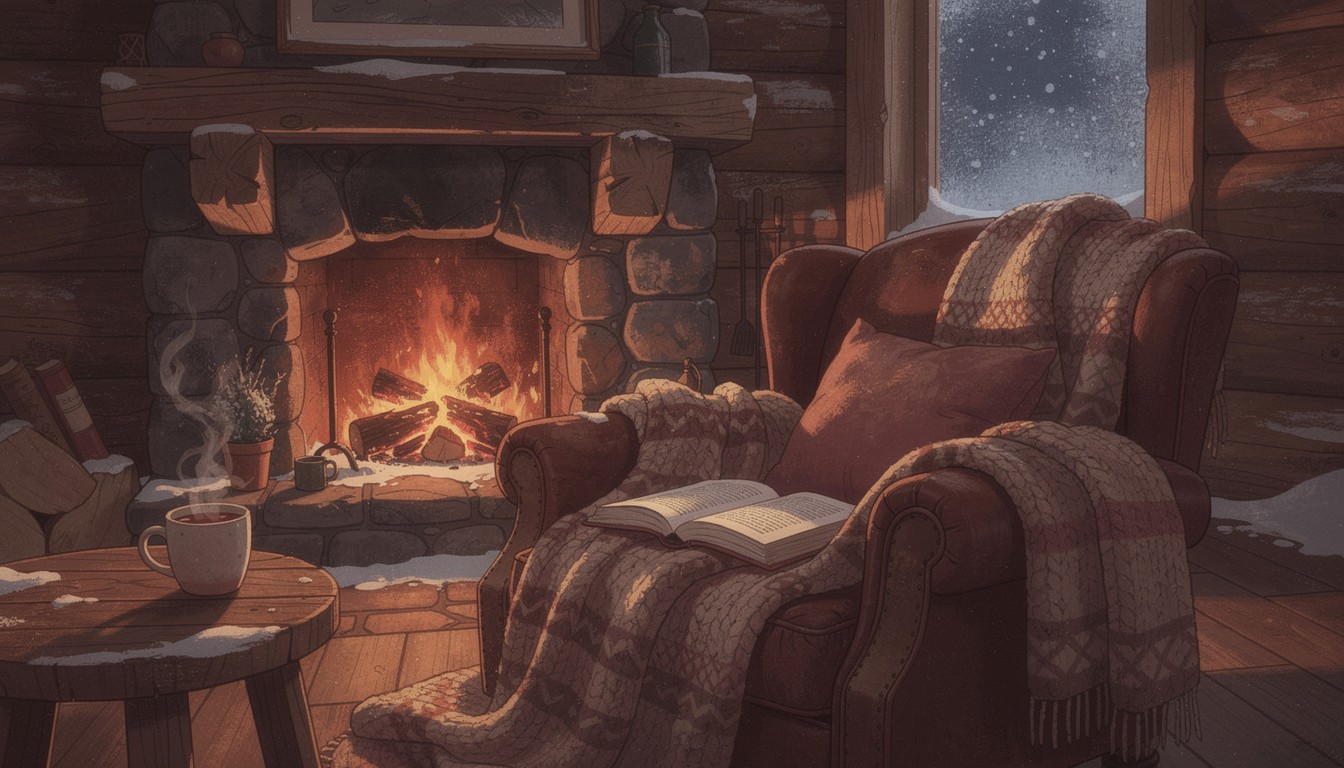 Fireside Rocking Chair Reading Free Fireside Reading Retreat Image - Cozy, Cabin, Fireplace | Download ...