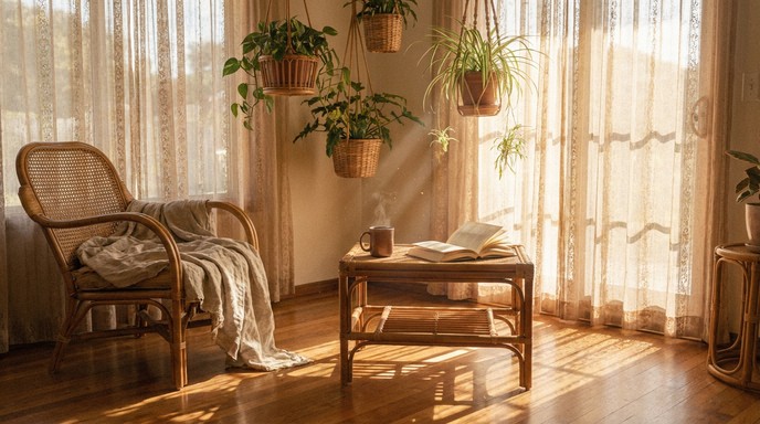 Free Cozy Sunlit Corner Image - Rattan, Wicker, Cozy | Download at ...
