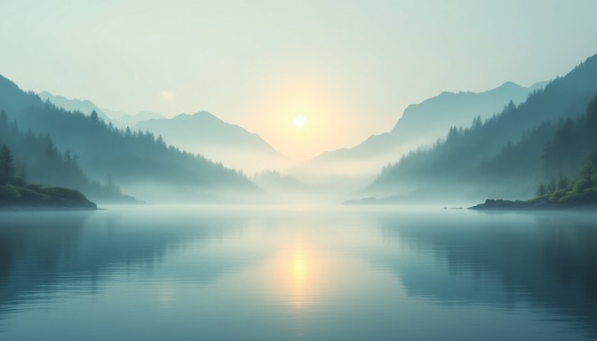 Free Misty Mountain Lake Image - Mountains, Lake, Sunrise | Download at ...