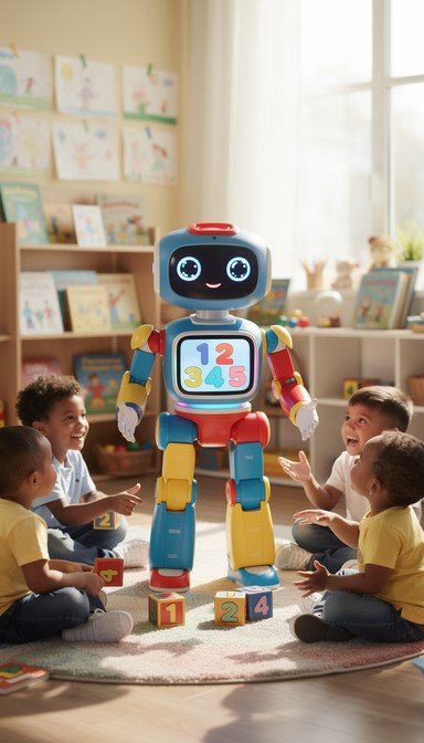 Free Robot Teaching Toddlers Image - Robot, Education, Kindergarten ...