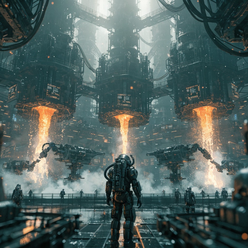 Free Industrial Future Forge Image - Scifi, Futuristic, Industrial ...