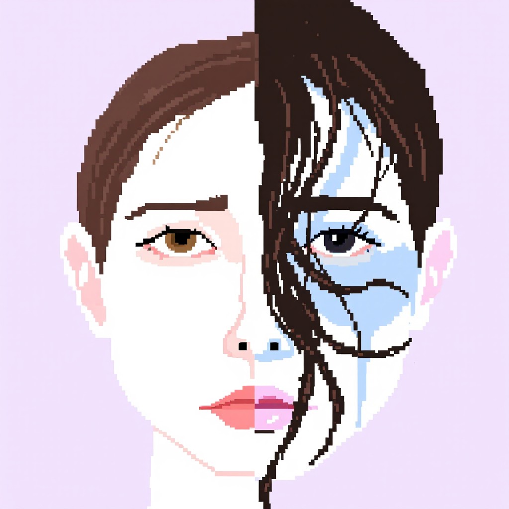 Free Split Inner Self Image - Pixel, Portrait, Minimal | Download at ...