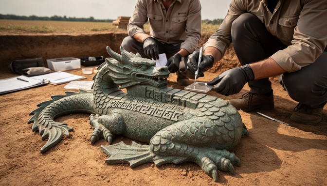Dragón Inscription Free Ancient Dragon Discovery Image - Archaeology, Dragon, Bronze ...