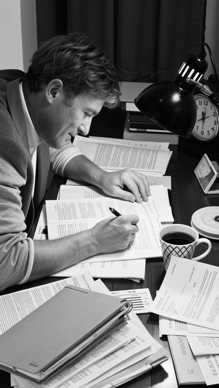 Free Midnight study session Image - Studying, Paperwork, Monochrome ...