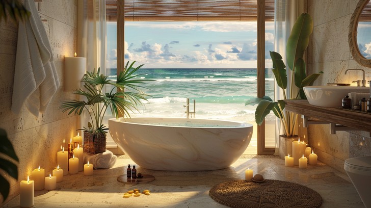 Free Luxurious Beach Bathroom Image - Luxury, Beach, Bathroom ...