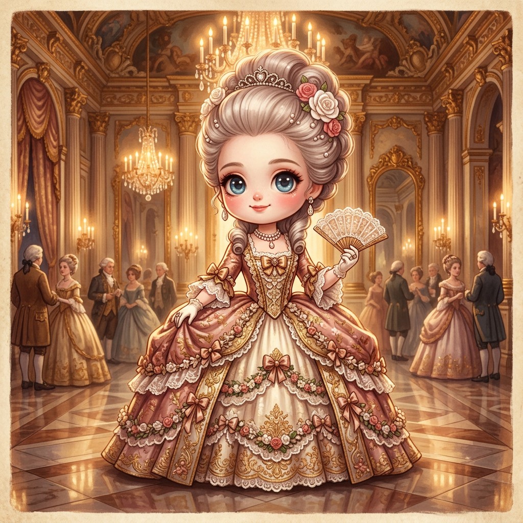 Free Rococo Princess Charm Image - Chibi, Illustration, Rococo ...