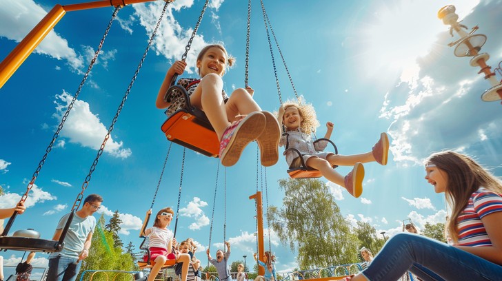 Free Joyful Swing Ride Image - Children, Playground, Swings | Download ...