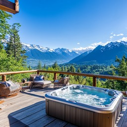 Free Luxurious Mountain Retreat Image - Luxury, Mountains, Sunset ...