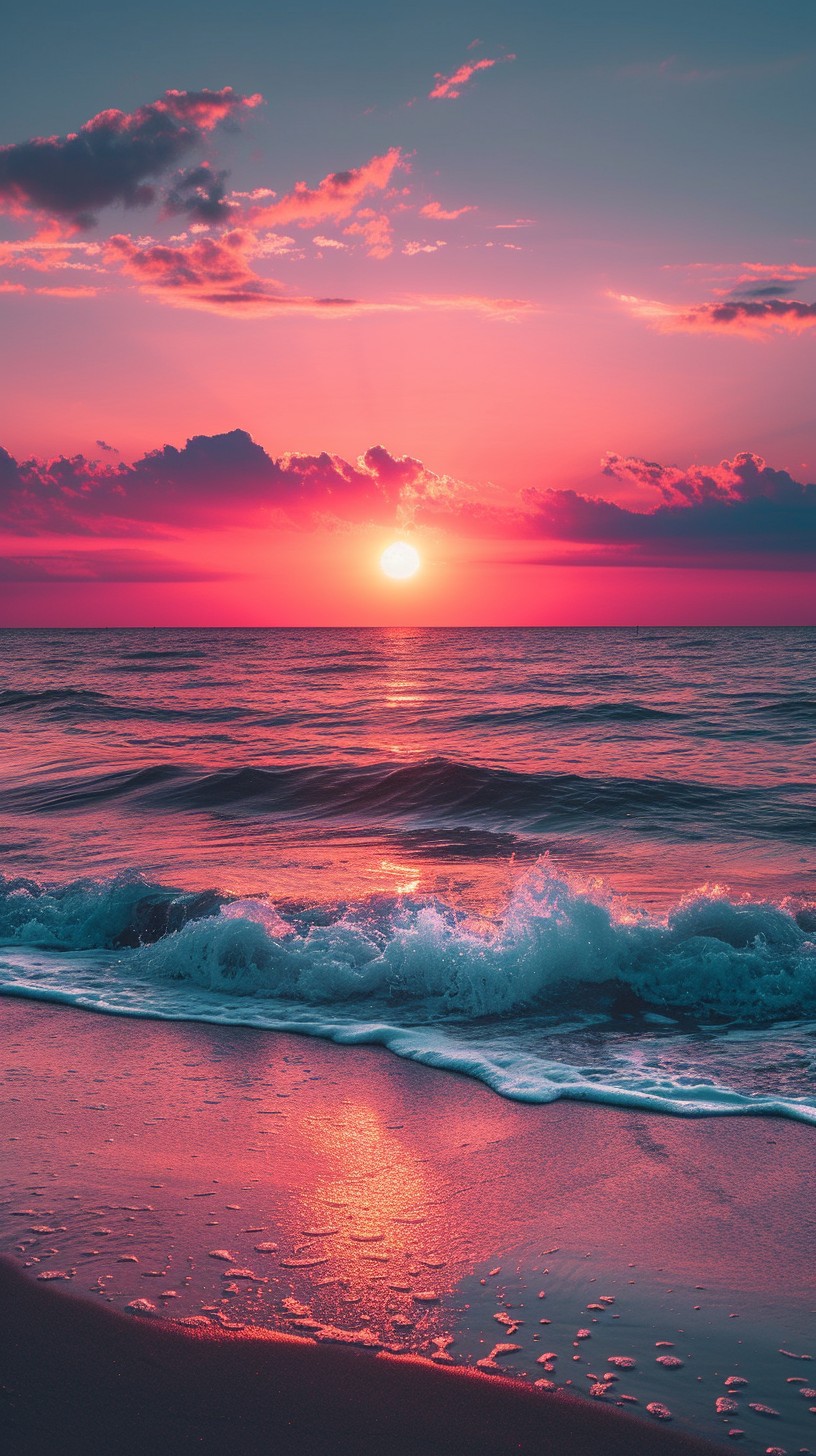 Free Sunset Beach Serenity Image - Sunset, Beach, Ocean | Download at ...