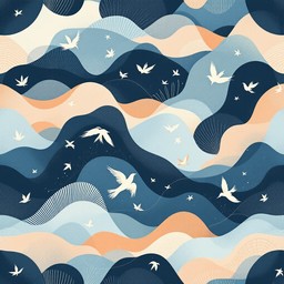 Wave Pattern Bird Frit Free Birds In Waves Image - Abstract, Birds, Waves | Download at StockCake