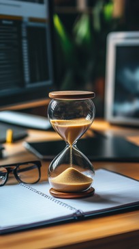 Free Hourglass on Desk Image - Hourglass, Desk, Time | Download at ...