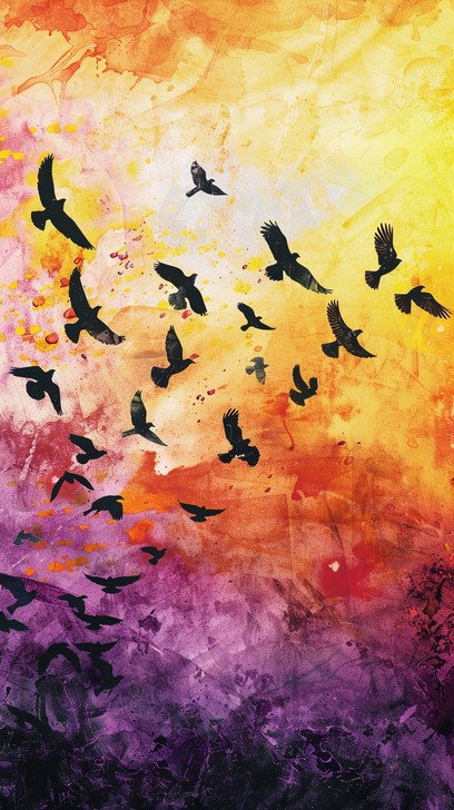 Free Colorful Birds Ascending Image - Art, Birds, Colorful | Download ...