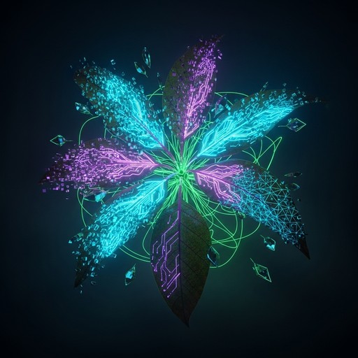 Free Neon Botanical Circuit Image - Fern, Cyberpunk, Neon | Download at ...