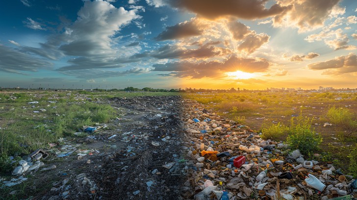 Trash Sunset Free Sunset Over Landfill Image - Sunset, Landfill, Pollution ...