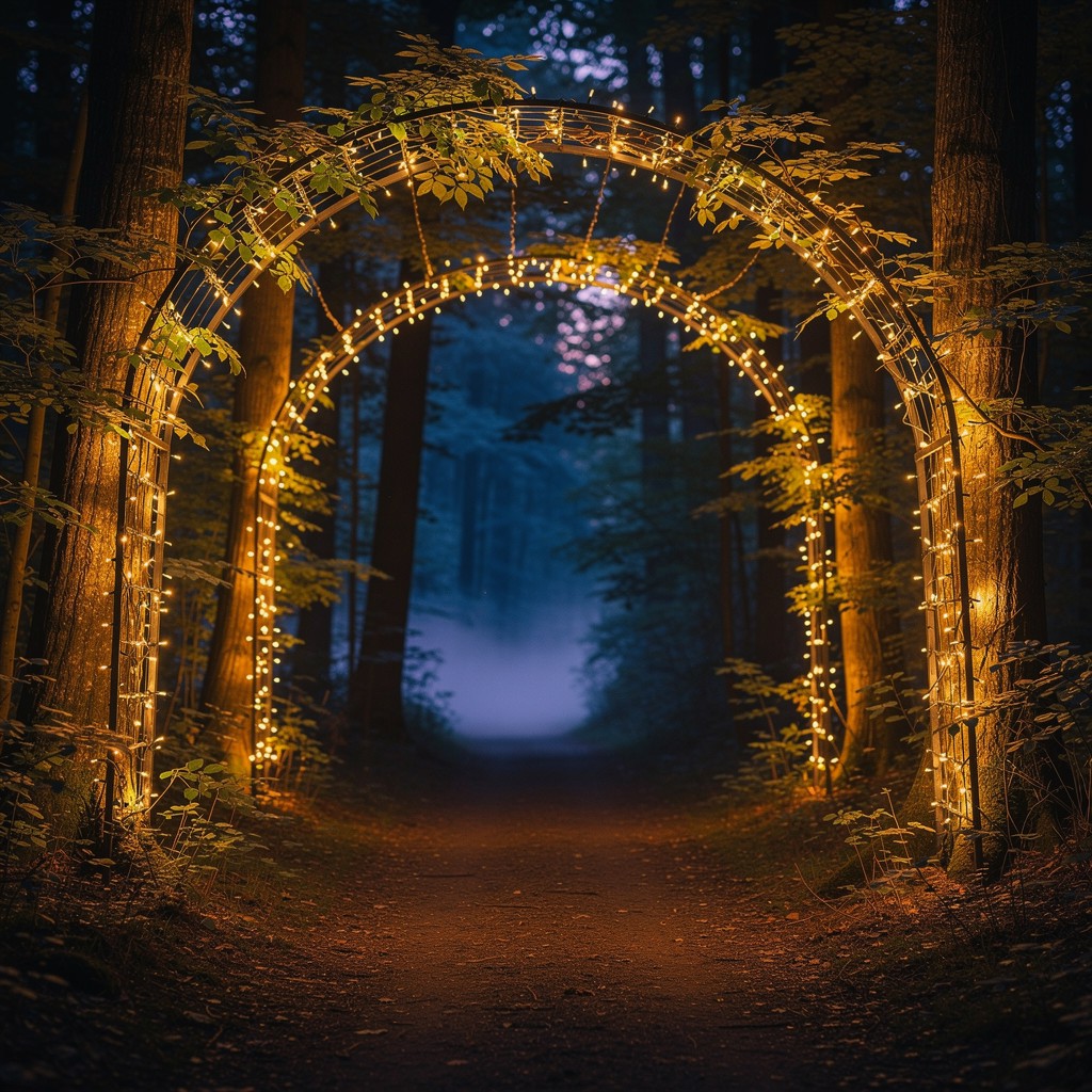 Free Enchanted Forest Gateway Image - Forest, Pathway, Lights ...