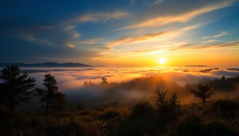 Free Misty Mountain Dawn Image - Sunrise, Fog, Mountains | Download at ...