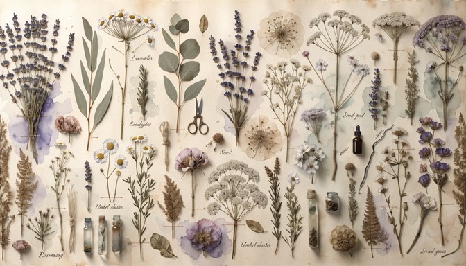 Sampling Flower Free Botanical Specimen Collection Image - Botanical, Watercolor ...